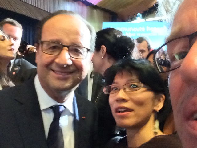 With the former French President Mr Francois Hollande